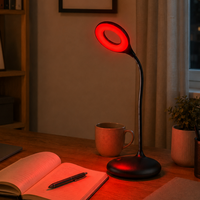 Lampe de table LED sans fil rechargeable par USB à contrôle tactile à intensité variable et à changement de couleur en matériau ABS pour la décoration moderne de la maison