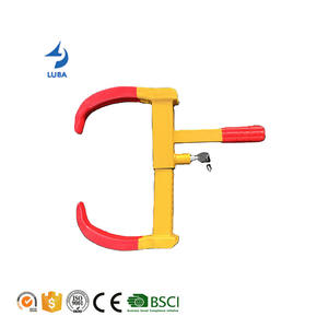 Poteau de sécurité pour parking, en acier poli, avec verrouillage de pneu et déverrouillage par clé, modèle PL-04, 45x25x7cm - Product Image 1