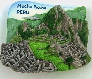 Imán de nevera de resina Machu Picchu 3D recuerdo turístico en Cusco, Perú - Product Image 2