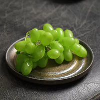 Retro vintage planten eco-vriendelijke keramische schaal grove aardewerk roest glazuur snack fruit thee servies set keuken bruiloft feest gebruik