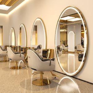 Barber Shop <b>Mirror</b> Hair Salon Special Led With <b>Light</b> Wall Mounted Simple European Style Hair Cutting <b>Mirror</b> Salon <b>Mirror</b> - Product Image 3