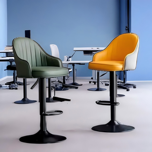 Tabourets <span class=keywords><strong>de</strong></span> <span class=keywords><strong>bar</strong></span> modernes en cuir réglables et pivotants pour la maison, le <span class=keywords><strong>bar</strong></span>, l'hôtel, le restaurant - Product Image 1