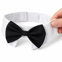 Nœud Papillon Classique Noir et Blanc Zheng Xin en Polyester pour Animaux de Compagnie (Petits Chiens et Chats) – Accessoire Décoratif pour Mariages et Fêtes