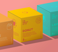 Boîtes d'emballage en papier pour macarons, couleur personnalisée, pour aliments, donuts, impression faite en chine, 100 pièces