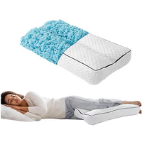 Oreiller pour les genoux en mousse à mémoire déchiquetée OEM d'usine BSCI avec gel de refroidissement pour dormeurs latéraux repose-jambes et soulagement de la douleur sciatique endormie