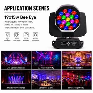 19x15W Bee Eye Pixel LED Moving Head <b>Light</b> with Rotation and Adjustable Zoom for Weddings and Parties - Product Image 6