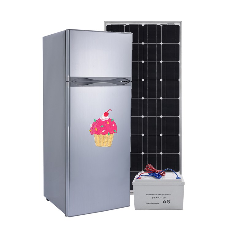 Freezer BCD-218L atas dengan kulkas bertenaga langsung sinar matahari penggunaan daya ganda