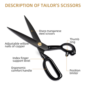 Ciseaux de couture pour la maison, ciseaux de tailleur en acier inoxydable pour la coupe de tissus - Product Image 3