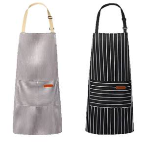 Grembiule da Cucina Personalizzato con Raffreddamento Senza Maniche in Poliestere Design a Righe Nere per BBQ - Product Image 6