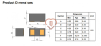 Dispositifs de protection ESD Leiditech LXES03AAA1-154 0201 35V 0.05pF pour l'électronique grand public et les équipements de communication