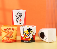 16oz 26oz 32oz Runde Take Away Boxen für Chinesische Nudeln, Kebab und Döner mit Kundenspezifischem Druck aus Papier
