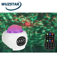 WUZSTAR-proyector de luces led para la cama, luz nocturna de 8W con control de voz, rgb, altavoz musical con dientes azules, proyector estrellado para Decoración