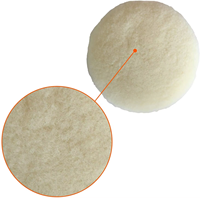 Tampons de polissage en laine pure à boucles auto-agrippantes de 3 à 7 pouces, tampons de lustrage 100 % laine naturelle pour le polissage et le cirage des vitres de voiture et des meubles