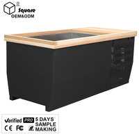 Bain de glace autoportant en acier inoxydable et cèdre pour extérieur, design moderne, portable, avec drain et douche, pour 2 personnes