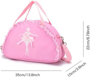 Muestra Gratuita de Bolsas de Baile Personalizadas de Color Rosa para Gimnasio, Ballet y Danza, para Niñas - Product Image 5