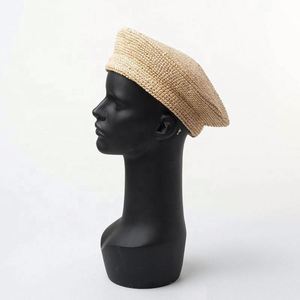 Nouveauté 2024, tendance estivale, chapeau béret en paille raphia crocheté pour femmes et filles - Product Image 3
