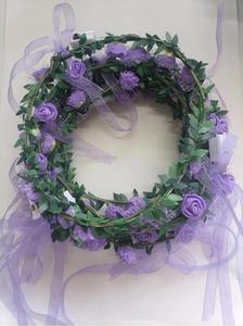 Allumez <span class=keywords><strong>Mousse</strong></span> Fleur Couronne Guirlande Fée Led Violet Ruban Bandeau De Mariage Anniversaire Concert Rave Fête Carnaval Atmosphère Prop - Product Image 3