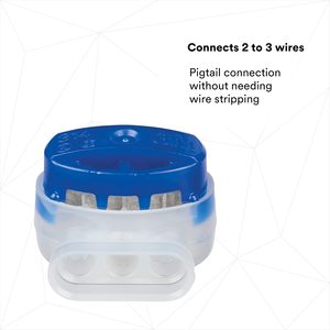ขั้วต่อสายไฟ 3M Scotchlok รุ่น 314-BIN สีน้ำเงิน ขนาด 22-14 AWG แบบปอกสายอัตโนมัติ - Product Image 2