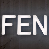 Personalización de fábrica, Letra de canal iluminada frontal, acero inoxidable, letra 3D sin montura, letras de canal de iluminación led acrílica