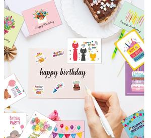 Carte de voeux d'<span class=keywords><strong>anniversaire</strong></span> manuscrite avec enveloppe pour enfants ou adultes, fournitures scolaires mignonnes de haute qualité, 20 feuilles, nouvel arrivage - Product Image 5