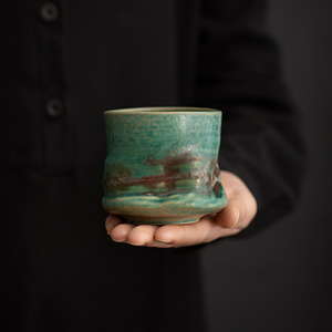 Sáng Tạo tay-kneaded xếp li gốm cốc cà phê bốn mùa chủ đề lò màu thay đổi tráng men gốm chén trà cho hộ gia đình - Product Image 3