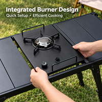 Table de camping pliante moderne en aluminium portable avec hauteur réglable, mobilier d'extérieur pour pique-nique, barbecue, cuisine, sac de transport