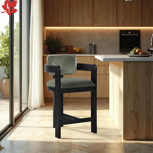 Silla <span class=keywords><strong>de</strong></span> Comedor <span class=keywords><strong>de</strong></span> Madera Maciza <span class=keywords><strong>de</strong></span> Lujo con Brazos Altos y Asiento Acolchado <span class=keywords><strong>de</strong></span> Terciopelo, <span class=keywords><strong>Diseño</strong></span> Tradicional para Muebles <span class=keywords><strong>de</strong></span> Hogar - Product Image 1