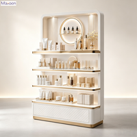 Vitrine de présentation de cosmétiques de luxe, présentoir de produits de soin de la peau, présentoir de maquillage pour boutique de beauté et magasin de détail