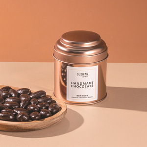 Handmade Solid Chocolate Gutifan Nut Filled Milk Chocolate with Pure Cocoa Butter in a Small Gold <strong>Jar</strong> 100g - Product Image 6