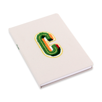 Carnet de notes en cuir avec logo personnalisé, couverture rigide, agenda, journaux, papeterie à broder en tissu pour les voyages de bureau à des fins promotionnelles
