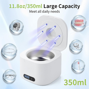 <span class=keywords><strong>Nettoyeur</strong></span> à ultrasons numérique pour bijoux et appareils dentaires, 4 modes, 350 ml, avec minuterie et 6 lumières UV, vente en gros - Product Image 5