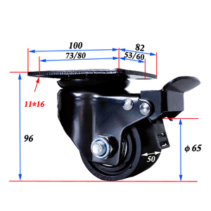 Roue réglable de 2 pouces de type américain, traitement de surface électrophoretique, roulement à roulettes durable à charge lourde - Product Image 2