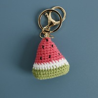 2026 Schattig Zoet Pluche Zachte Cartoon Watermeloen Sleutelhanger Fruit Hangertje Tas Charm Handtassen DIY Accessoires