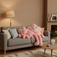 Prix promotionnel – Peluche monstre à poils longs de 8/13/18 pouces, jouet créatif monstre aux grands yeux, animal en peluche doux, vente en gros