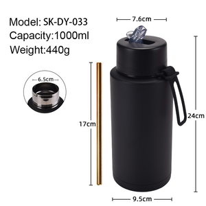 Customized 34oz 1000ml Double Wall Stainless Steel Vacuum Flask Sports Water <b>Bottle</b> for 12-24hr Thermal Insulation - Product Image 4