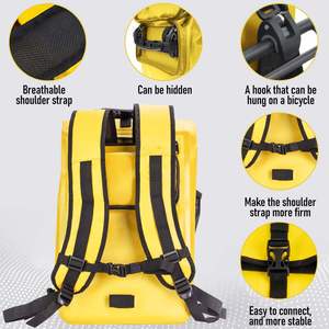 Zaino Impermeabile per Laptop con Chiusura Roll-Top, Resistente, per Bicicletta, Ideale per Trasportare Oggetti e Proteggere da Fango e Spruzzi - Product Image 3