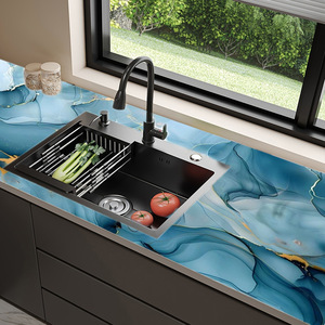 Papier Peint Adhésif Décoration Murale Salle de Bain Étanche 3D Autocollants Sol <span class=keywords><strong>Chambre</strong></span> Cuisine - Product Image 4