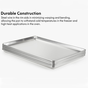 <span class=keywords><strong>Plaque</strong></span> <span class=keywords><strong>de</strong></span> <span class=keywords><strong>cuisson</strong></span> en aluminium <span class=keywords><strong>de</strong></span> 18 x 26 pouces, épaisseur <span class=keywords><strong>de</strong></span> fil <span class=keywords><strong>de</strong></span> calibre 19, avec rebord, <span class=keywords><strong>pour</strong></span> pâtisserie, personnalisable, <span class=keywords><strong>pour</strong></span> <span class=keywords><strong>four</strong></span> <span class=keywords><strong>de</strong></span> boulangerie - Product Image 4