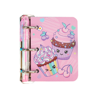 Carnet de notes A5 personnalisé avec impression, couverture rigide en cuir, pour étudiants, enfants, filles, couverture colorée 3D motif cupcake dessert, 80 g/m²