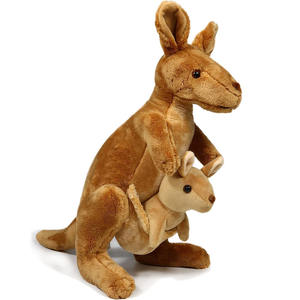 Peluche <span class=keywords><strong>Kangourou</strong></span> Amovible Marron, Ensemble <span class=keywords><strong>Maman</strong></span> et Bébé, Vente en Gros, Cadeaux Écologiques pour Bébé, Saint-Valentin, Fête des Mères - Product Image 1