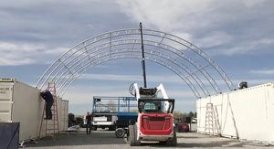 Abri pour conteneurs industriel à double structure en acier robuste de 65' x <span class=keywords><strong>40</strong></span>' pour l'extérieur - Product Image 4