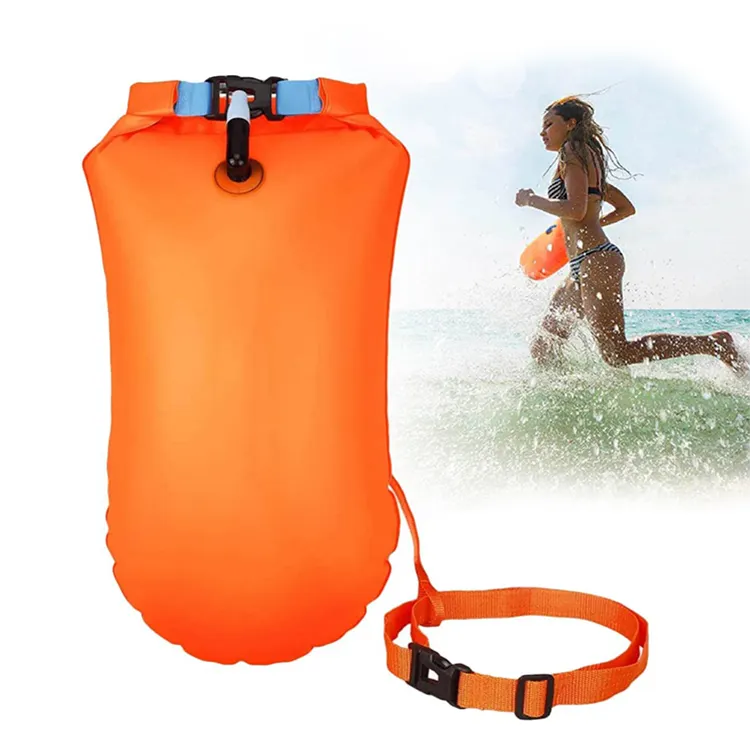 Personalizzato impermeabile galleggiante nuotata Air Bag boa aperta PVC acqua gonfiabile vita di sicurezza nuotare boa borsa asciutta boa di nuoto