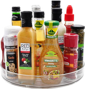 Organisateur de rangement en plastique manipulé Porte-épices de cuisine rotatif plateau tournant 360 degrés Lazy Susan pour le rangement des armoires de cuisine - Product Image 5