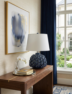 Coastal Scallop Relief Plug in Blue <b>Table</b> Lamp Ceramic <b>Table</b> Lamp Decorative <b>Table</b> Lamp for Living Room Bedroom - Product Image 2