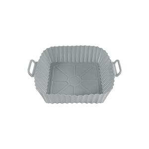 Compatible Food Grade <b>Square</b> Air Fryer Silicone Plate with Two Handles - Product Image 4