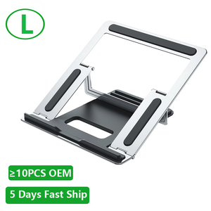 Universal Lazy <strong>Bracket</strong> Phone Holder for Desk Use Adjustable Height Laptop Stand Desk Portable Metal <strong>Computer</strong> Riser Foldable - Product Image 2