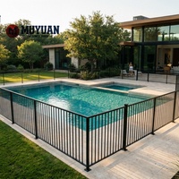 Clôture en fer forgé pour entrée de villa, panneaux décoratifs en fer, revêtement en poudre personnalisé avec portail