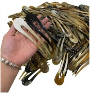 Pasadores de Pelo de Lujo con Cuerno de Búfalo Pulido, Estilo Amor, Colores Naturales, Accesorios para el Cabello Ecológicos de Vietnam - Product Image 6