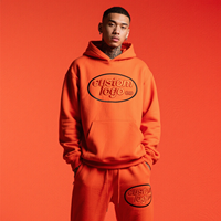 Vêtements streetwear pour hommes, ensemble de survêtement épais imprimé avec lettres, sweat à capuche et pantalon de jogging assortis, fabricants