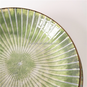 Juego de Vajilla de Porcelana Fina al por Mayor - Relieve Radial Verde Sunburst, Platos de 10.5''/7.5''/8'', Aptos para Microondas/Lavavajillas/<span class=keywords><strong>Horno</strong></span> - Product Image 2